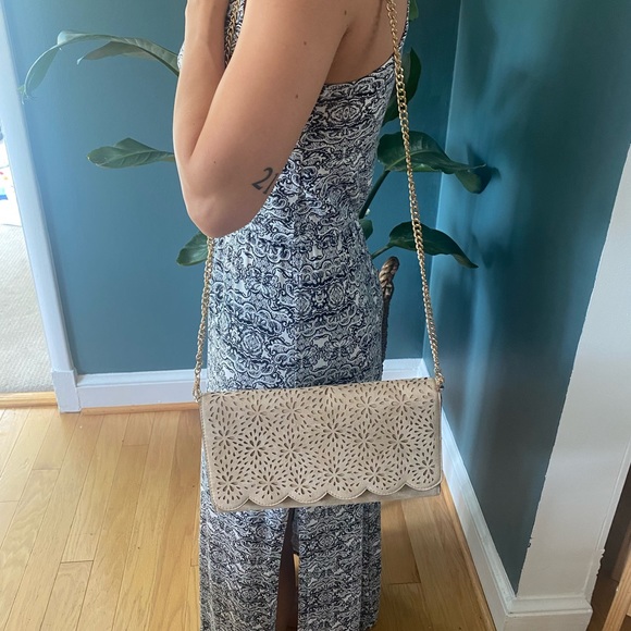 Suede Nude Aldo Clutch/Shoulder Bag - Picture 5 of 5